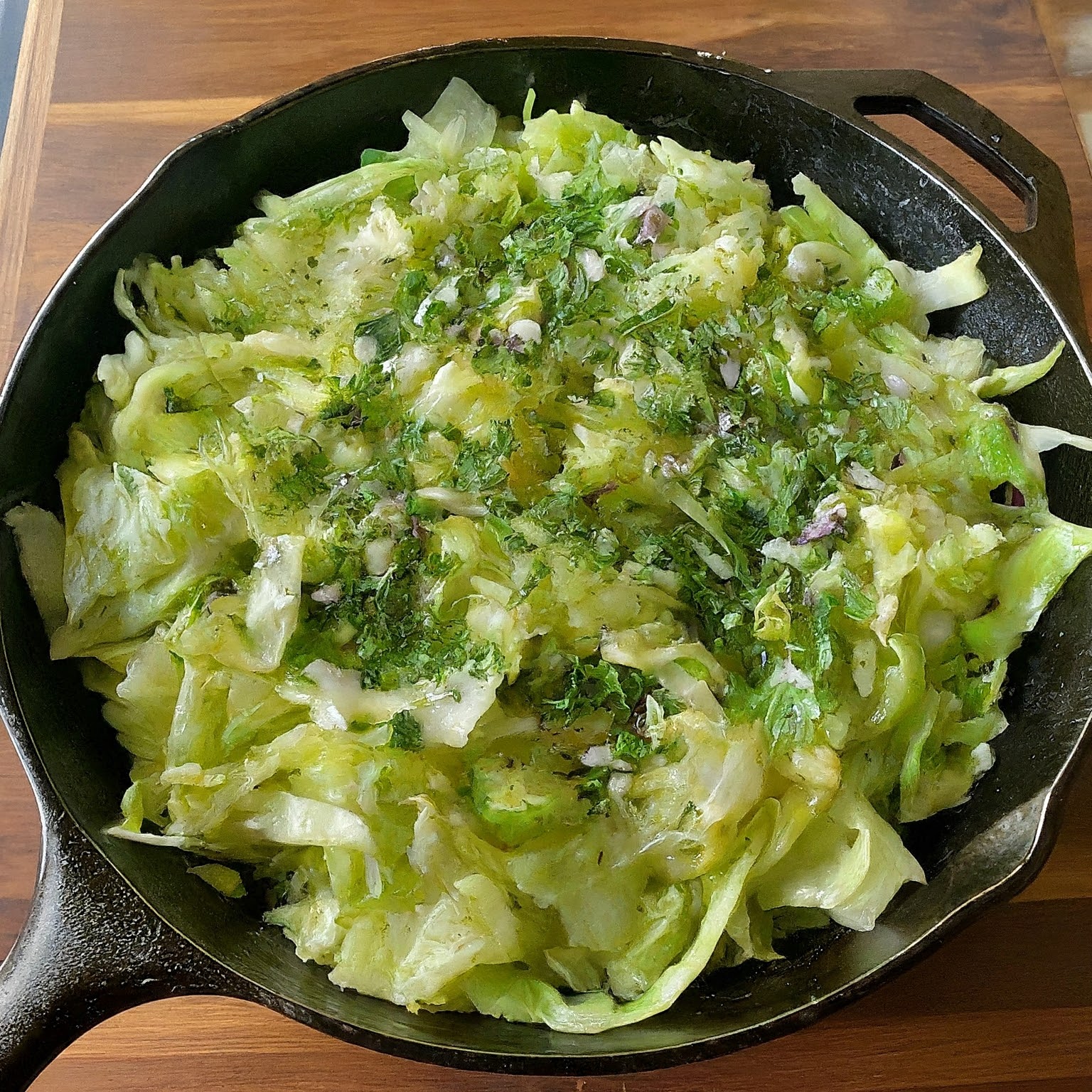 Easy Vegan Sauteed Cabbage with Garlic and Herbs Recipe
