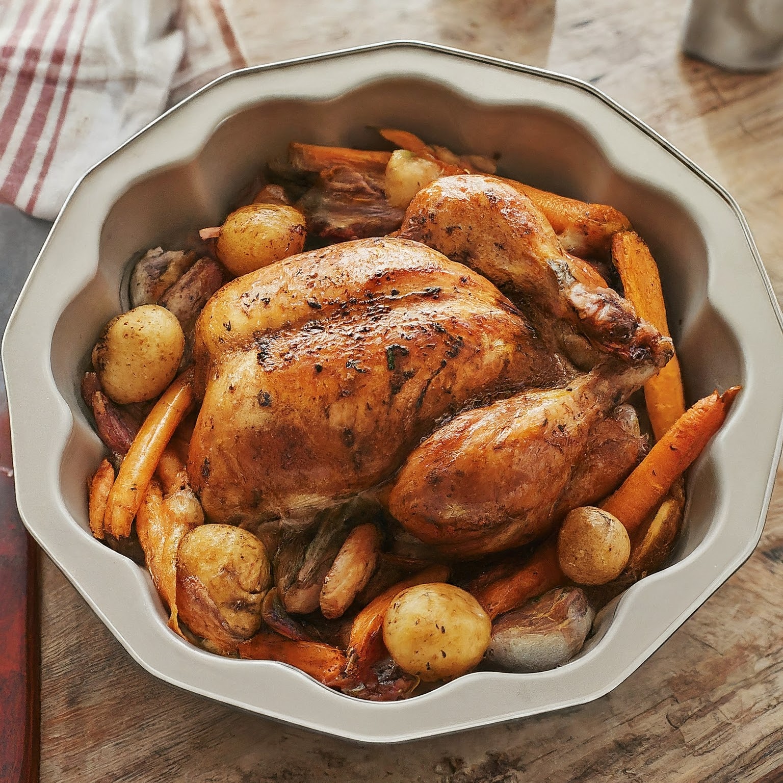 Roast Greek Chicken and Vegetables in an Easy Bundt Pan Recipe