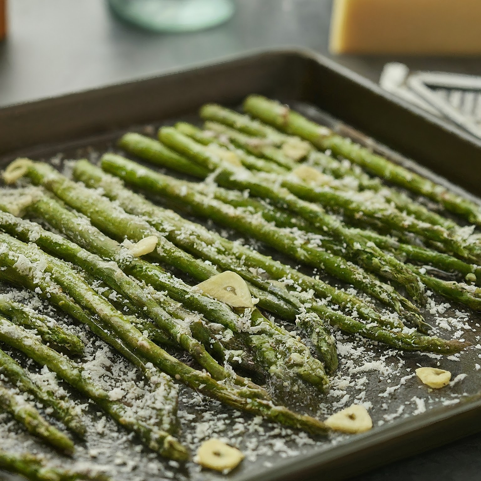 Roasted Asparagus with Parmesan and Garlic Recipe