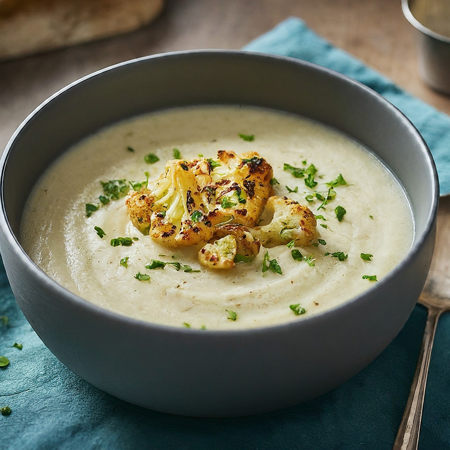 Roasted Cauliflower and Garlic Soup Recipe